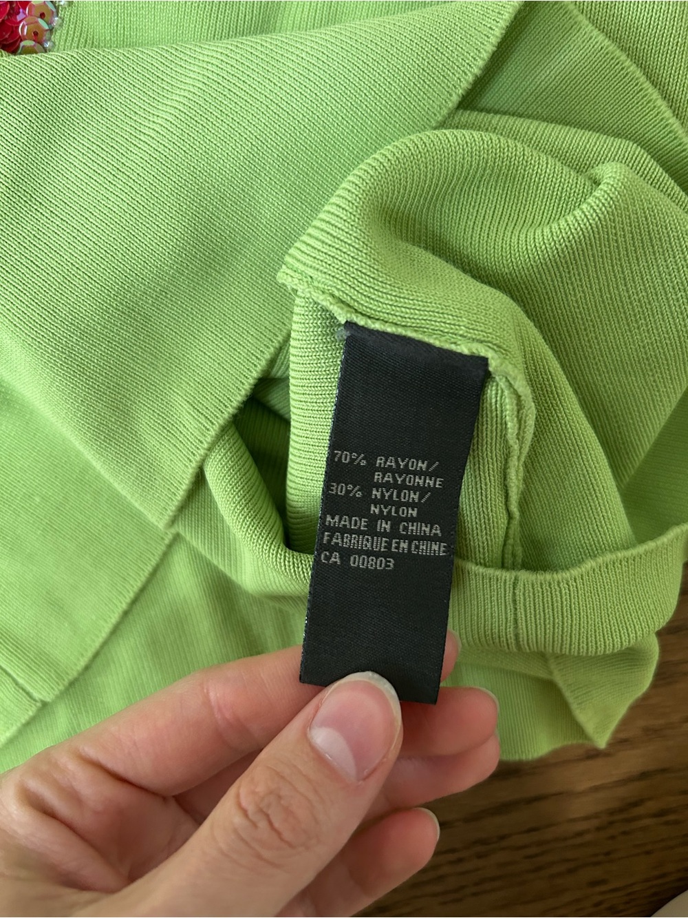 Vintage Bead Embroidered Cocktail Tank Top - Green - Picture 4 of 4